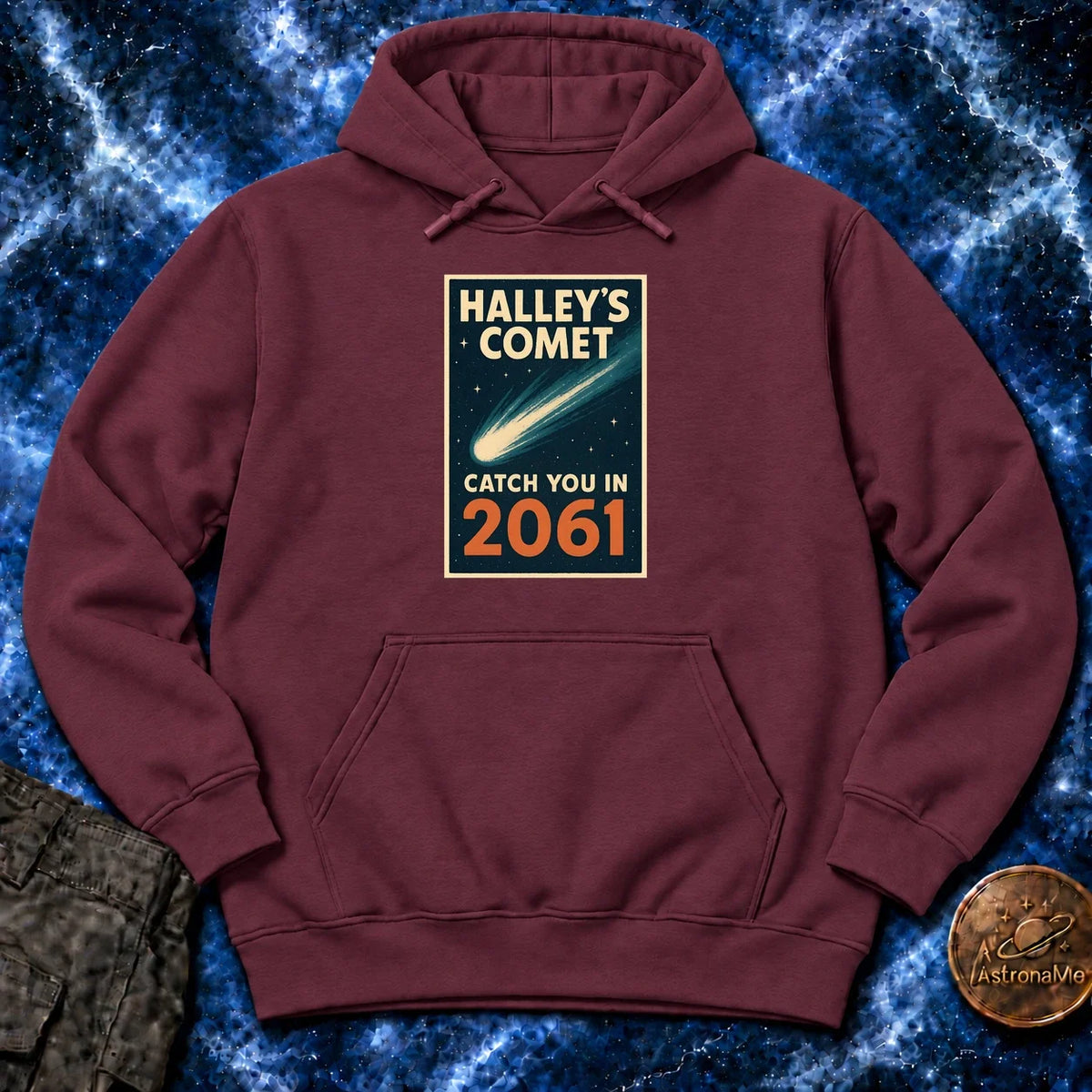 Halleys Comet Catch You In 2061 Hoodie