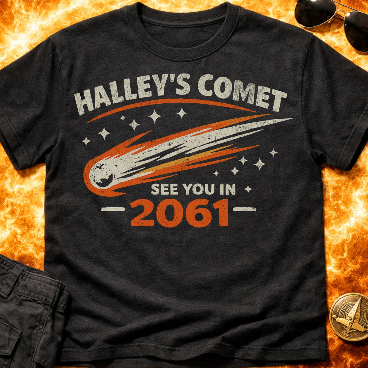 Halleys Comet Distressed T-Shirt product image 1