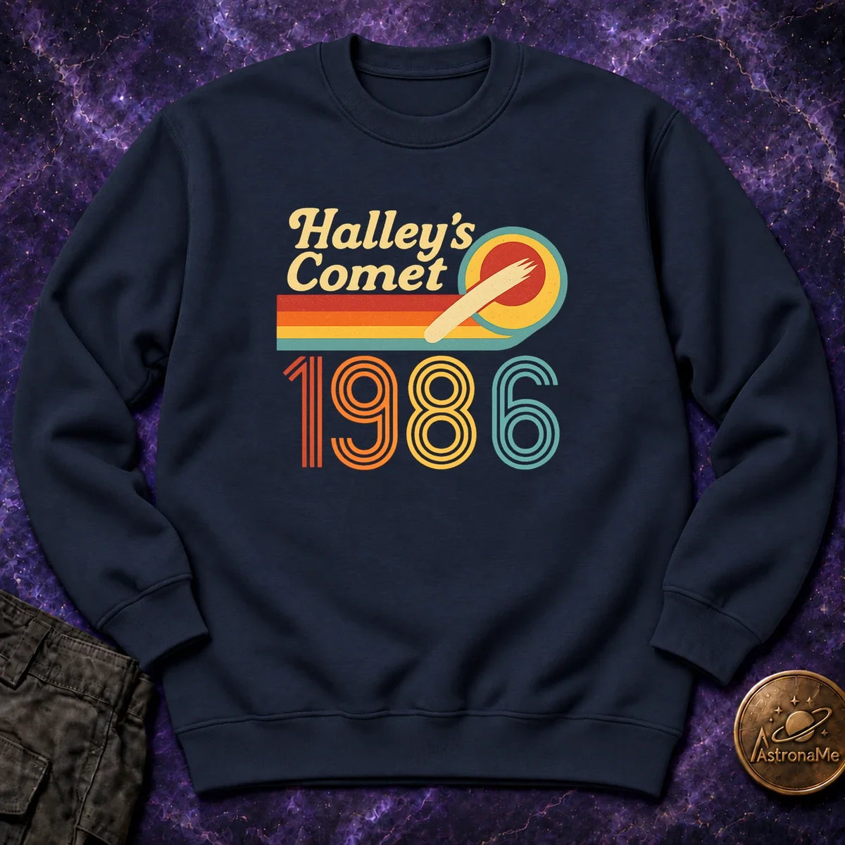 Halleys Comet Retro 1986 Crewneck Sweatshirt product image 1