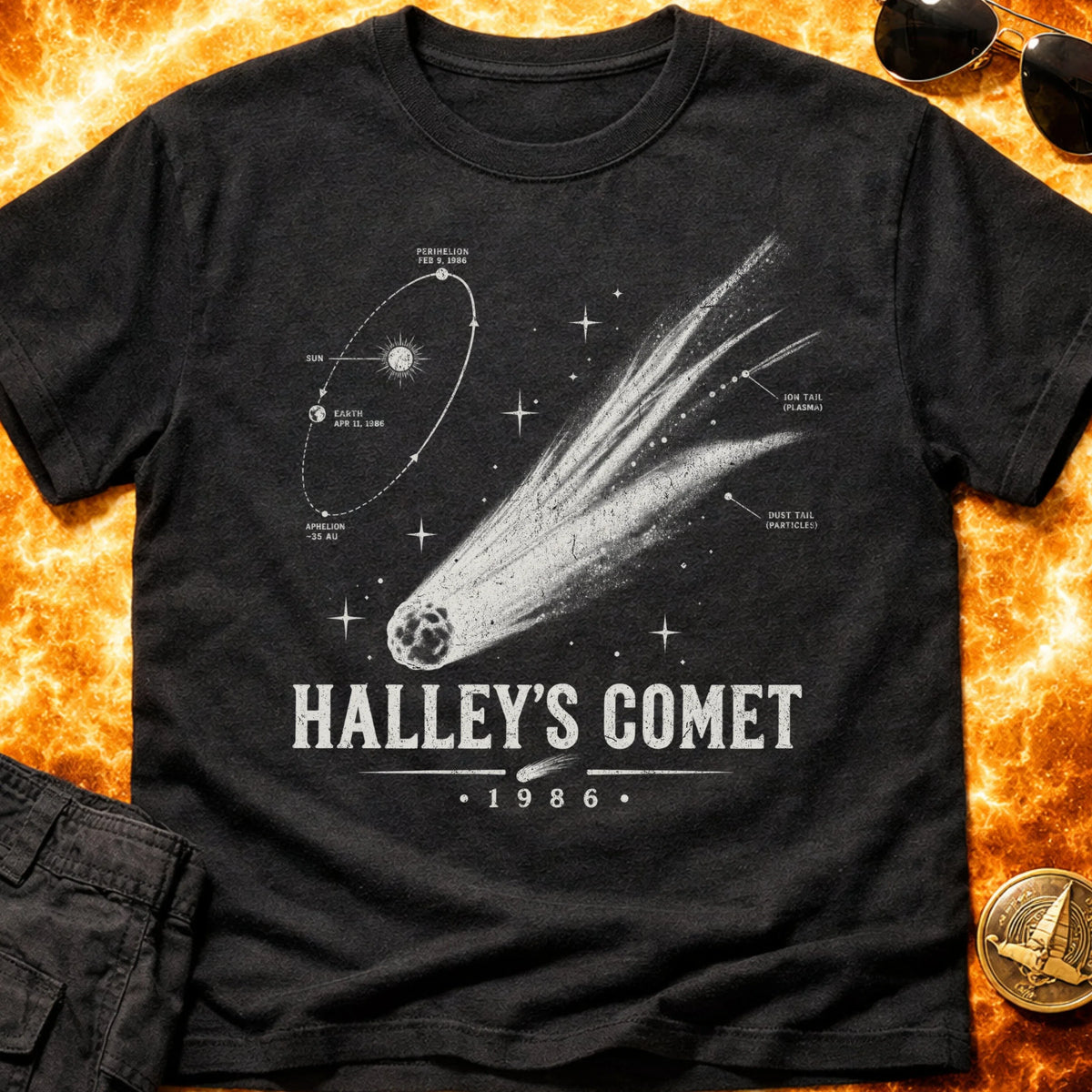 Halleys Comet Schematic T-Shirt product image 2