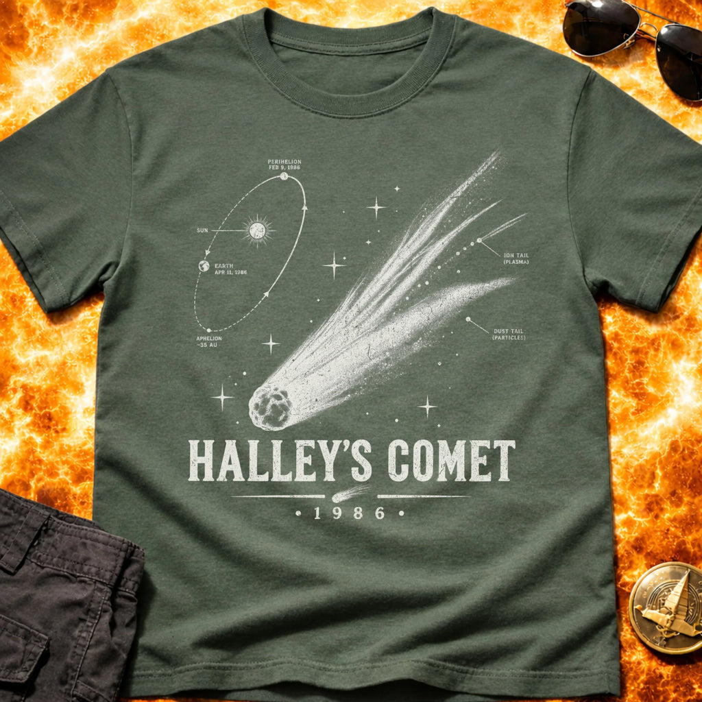 Halleys Comet Schematic T-Shirt product image 6