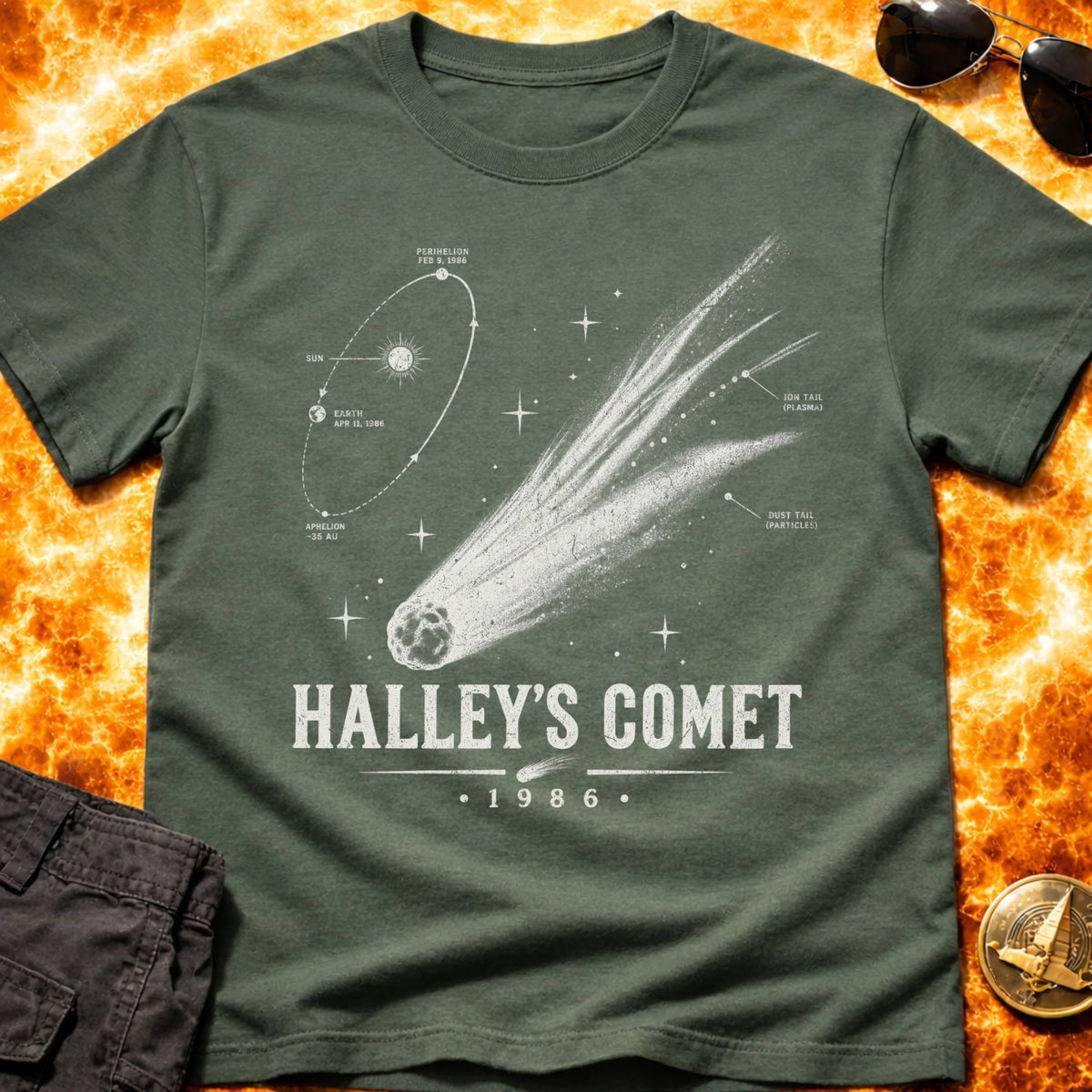Halleys Comet Schematic T-Shirt product image 6