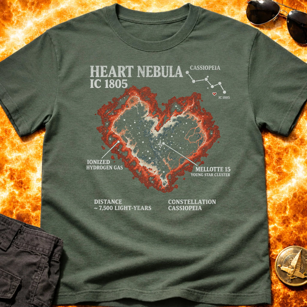 Heart Nebula Infographic T-Shirt product image 6