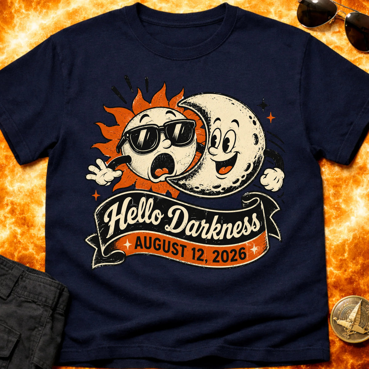 Hello Darkness Eclipse 2026 T-Shirt product image 2