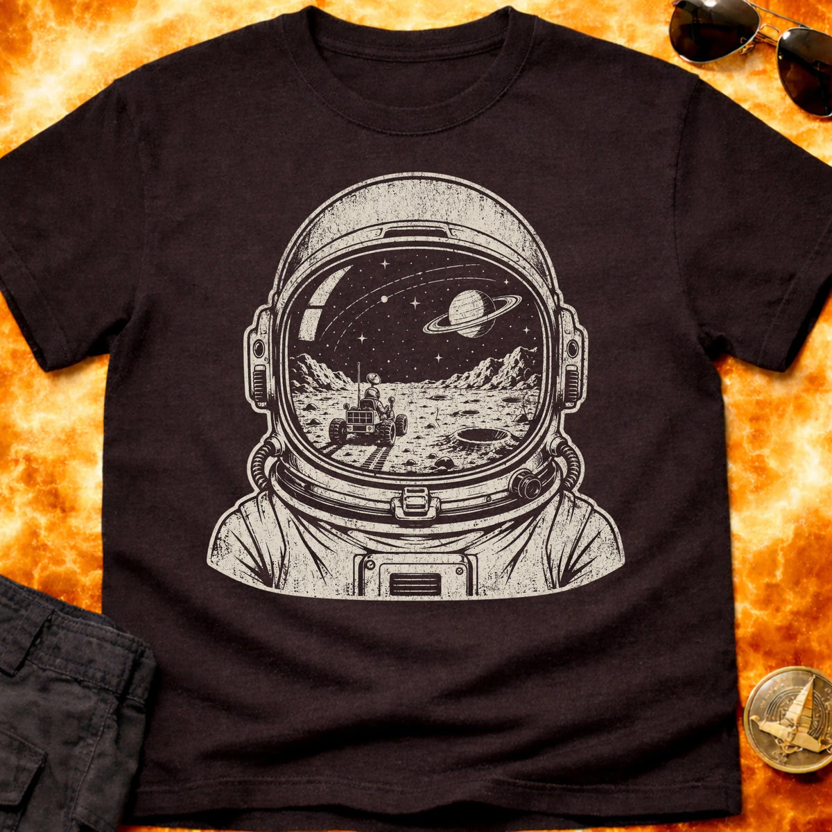 Helmet Lunar Landscape T-Shirt product image 2