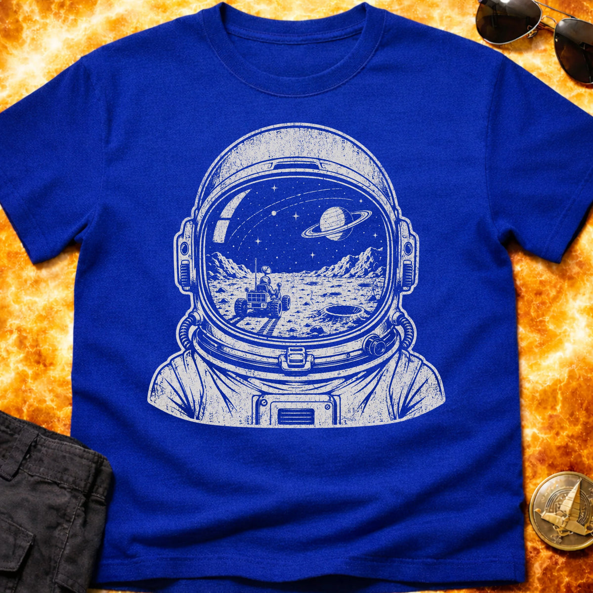 Helmet Lunar Landscape T-Shirt product image 4