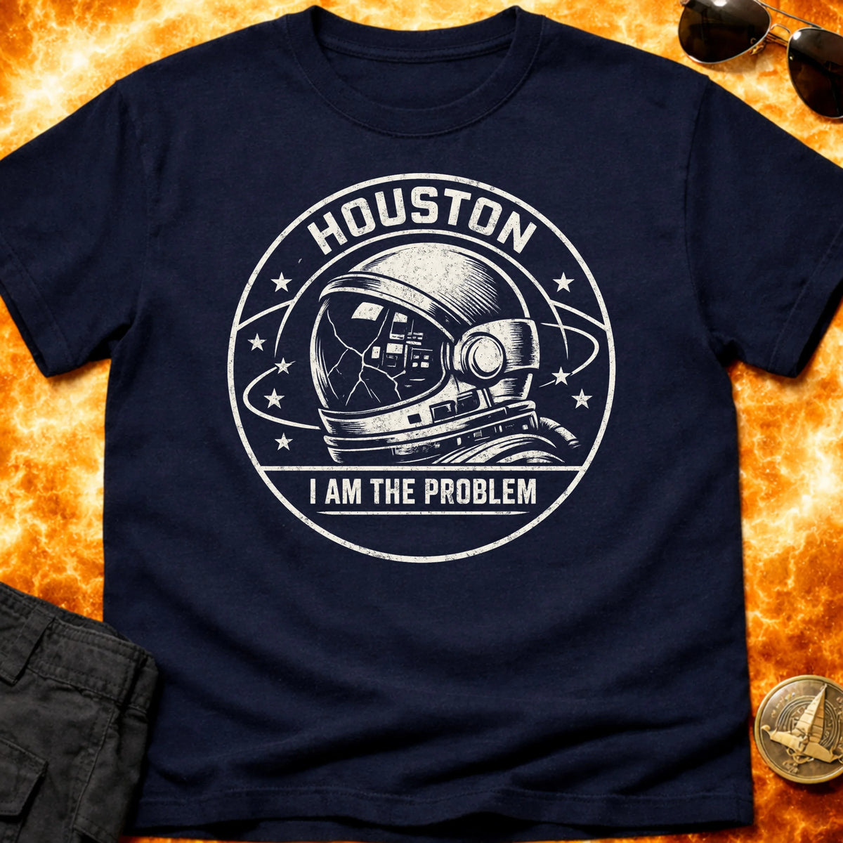 Houston Helmet White T-Shirt product image 3