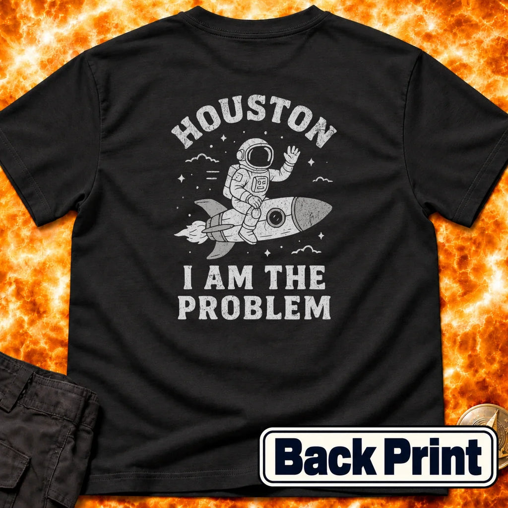 Houston I am The Problem Back Print T-Shirt product image 5