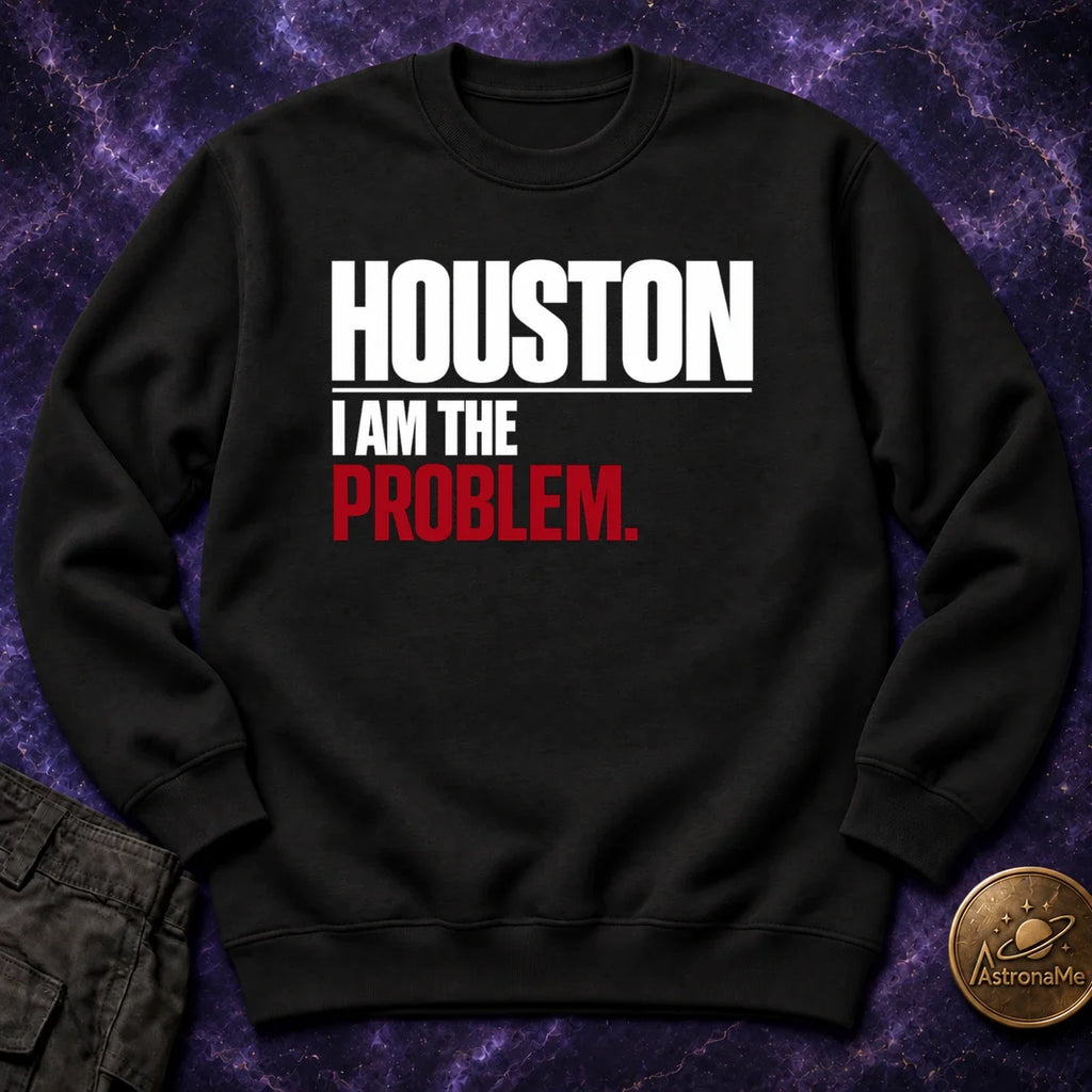 Houston I Am The Problem Bold Crewneck Sweatshirt product image 3