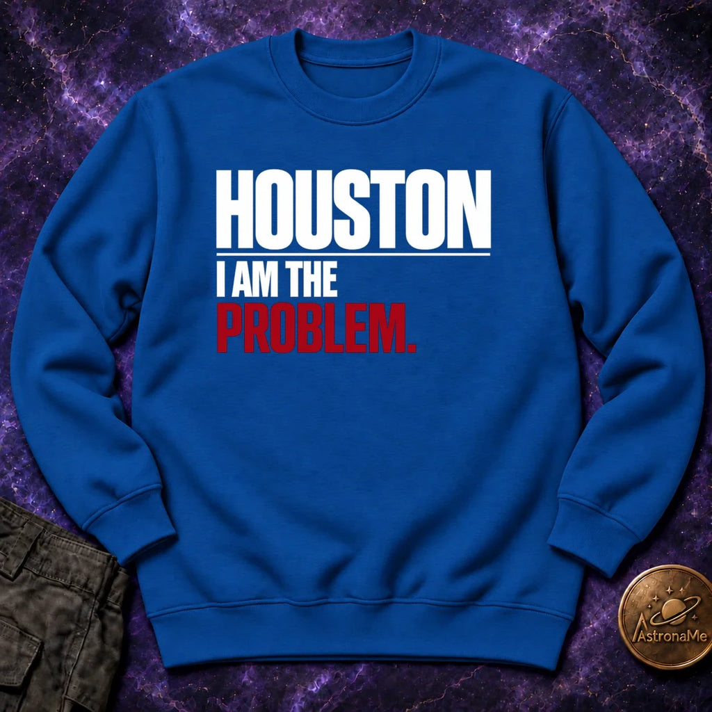 Houston I Am The Problem Bold Crewneck Sweatshirt product image 4