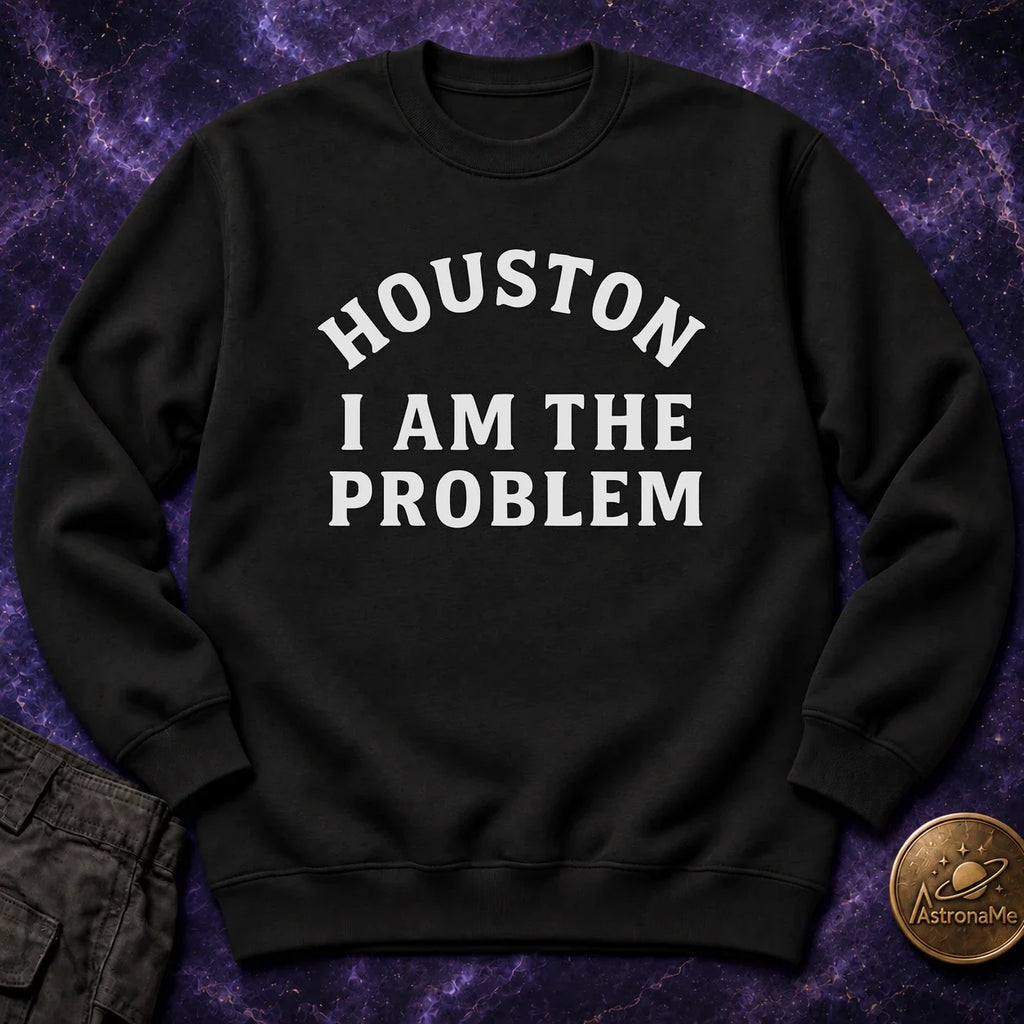 Houston I am The Problem Statement Crewneck Sweatshirt product image 3