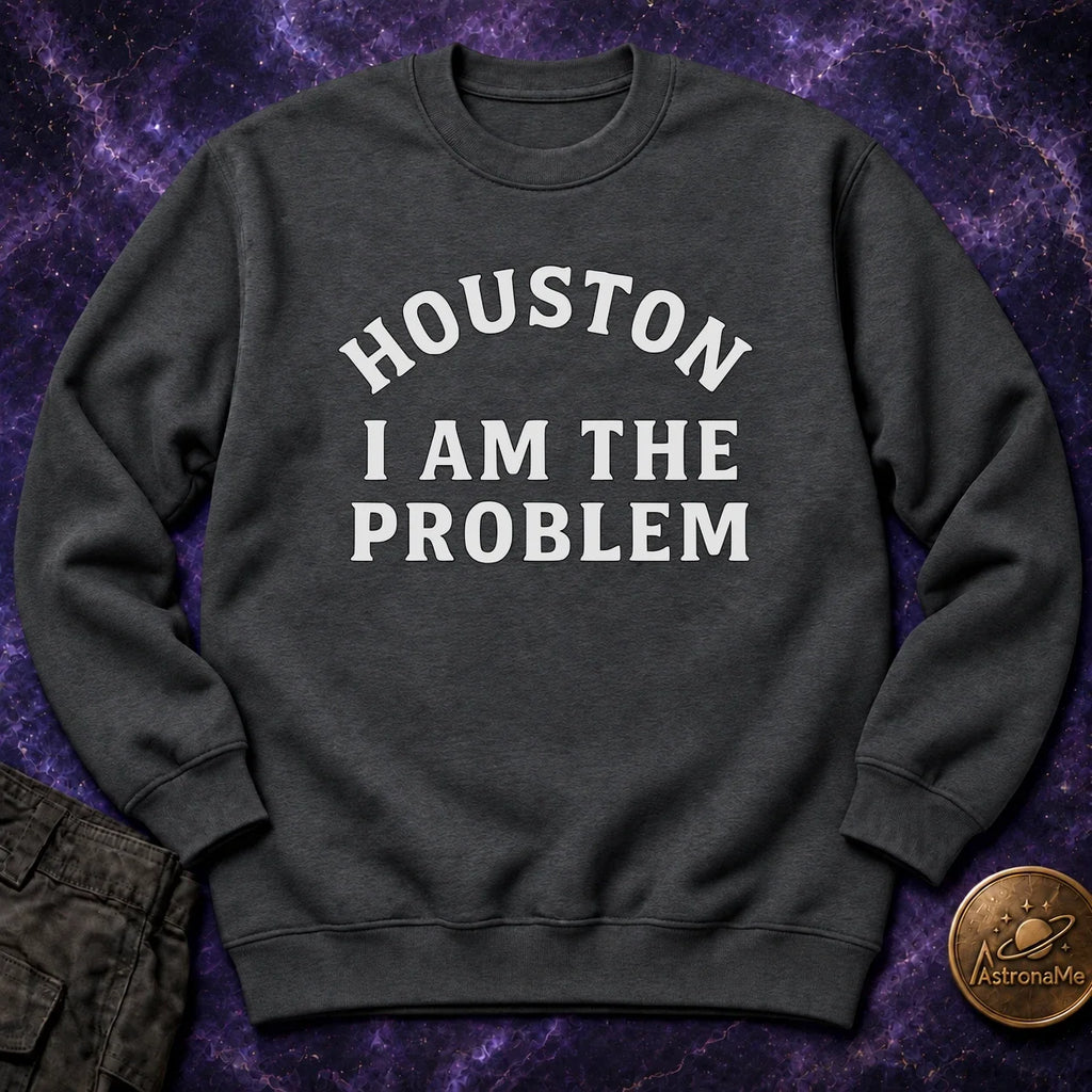 Houston I am The Problem Statement Crewneck Sweatshirt product image 2