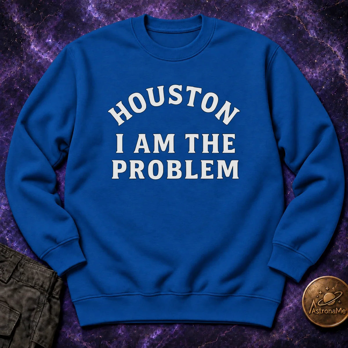 Houston I am The Problem Statement Crewneck Sweatshirt product image 4