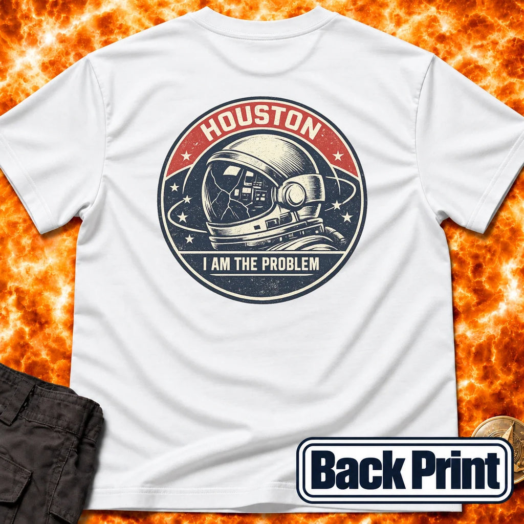 Houston Problem Vintage Mission Patch Back Print T-Shirt product image 5