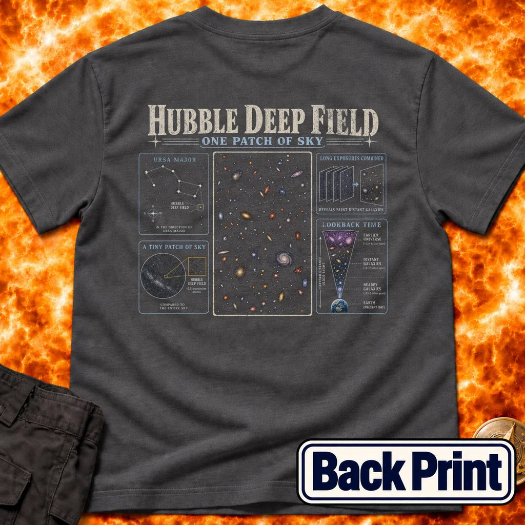 Hubble DeepField Infographic Back Print T-Shirt product image 4