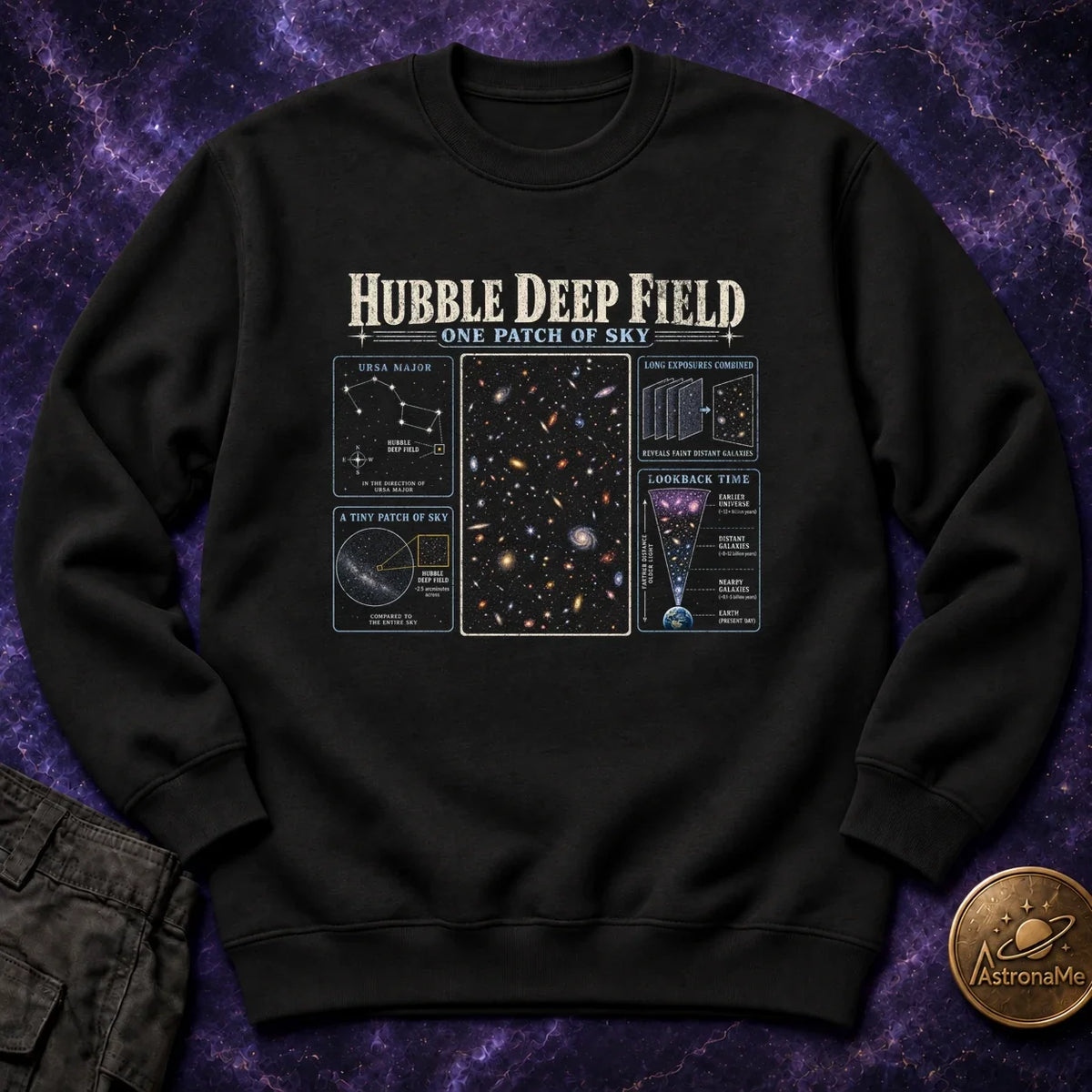 Hubble DeepField Infographic Crewneck Sweatshirt product image 6
