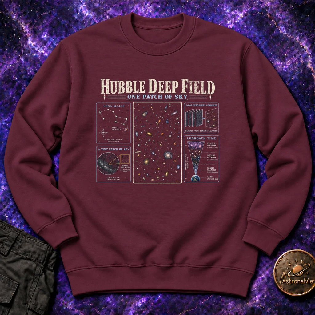 Hubble DeepField Infographic Crewneck Sweatshirt product image 2