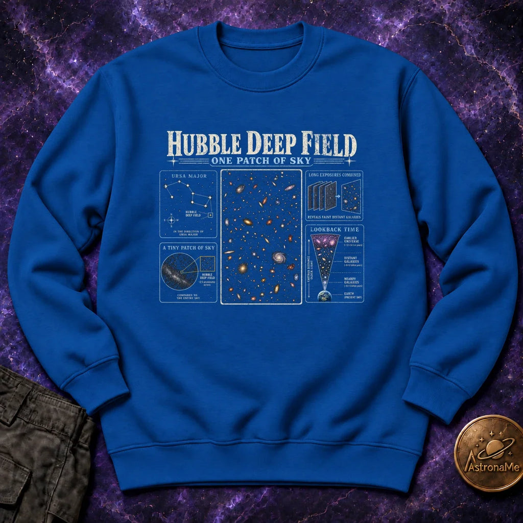 Hubble DeepField Infographic Crewneck Sweatshirt product image 5