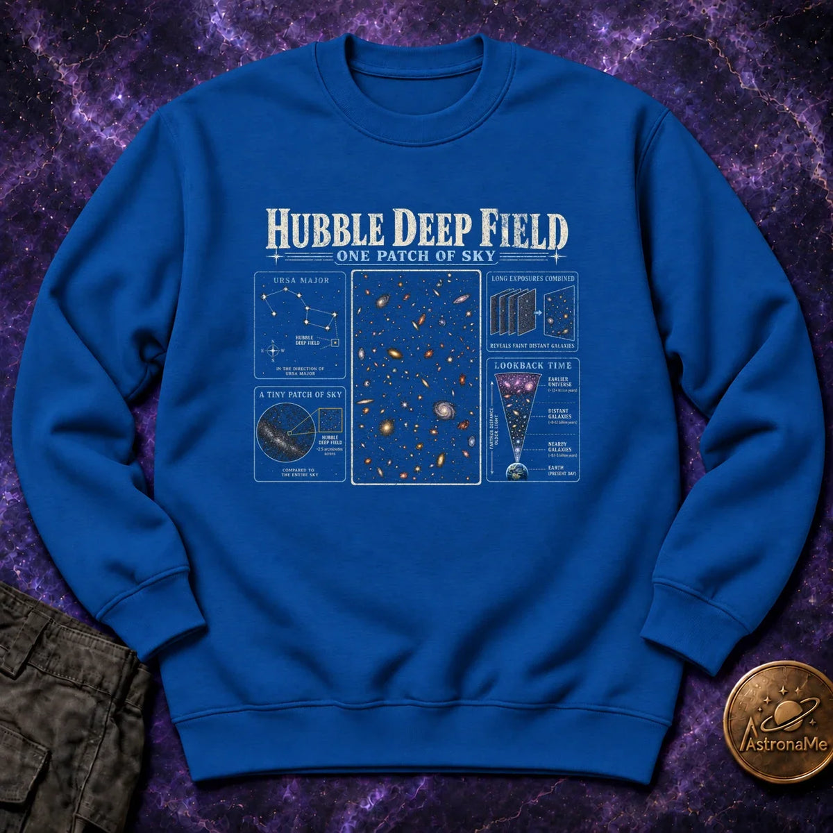 Hubble DeepField Infographic Crewneck Sweatshirt product image 5