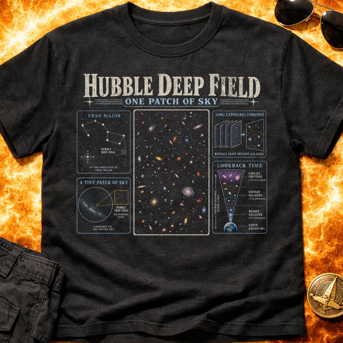 Hubble DeepField Infographic T-Shirt product image 3