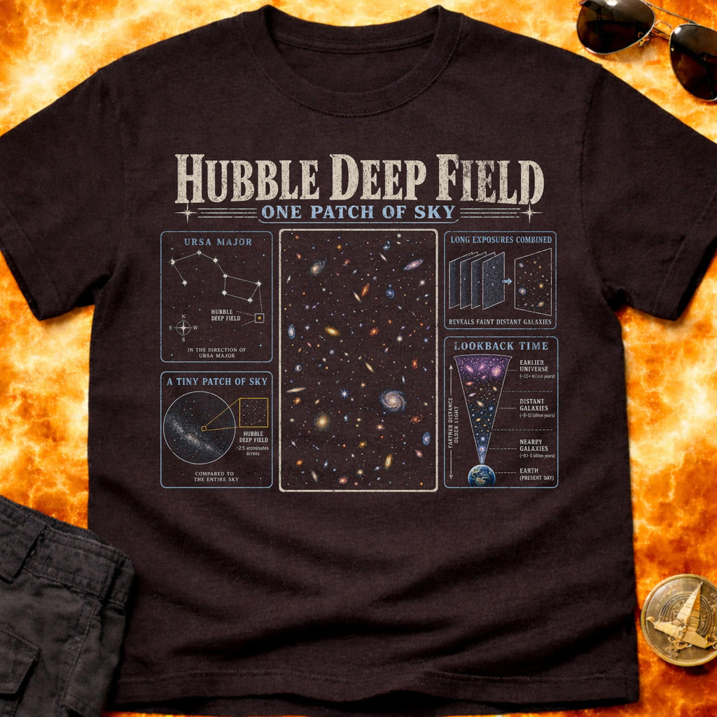 Hubble DeepField Infographic T-Shirt product image 4