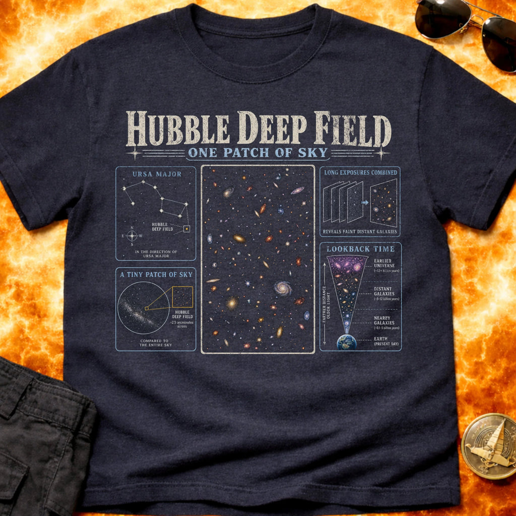 Hubble DeepField Infographic T-Shirt product image 1
