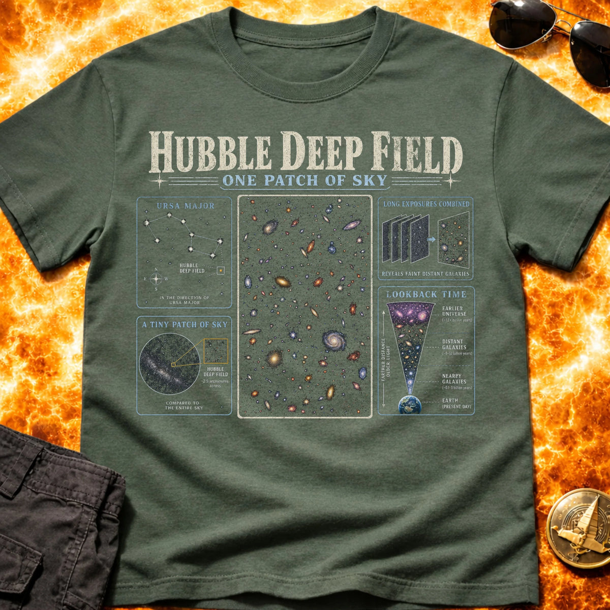 Hubble DeepField Infographic T-Shirt product image 6