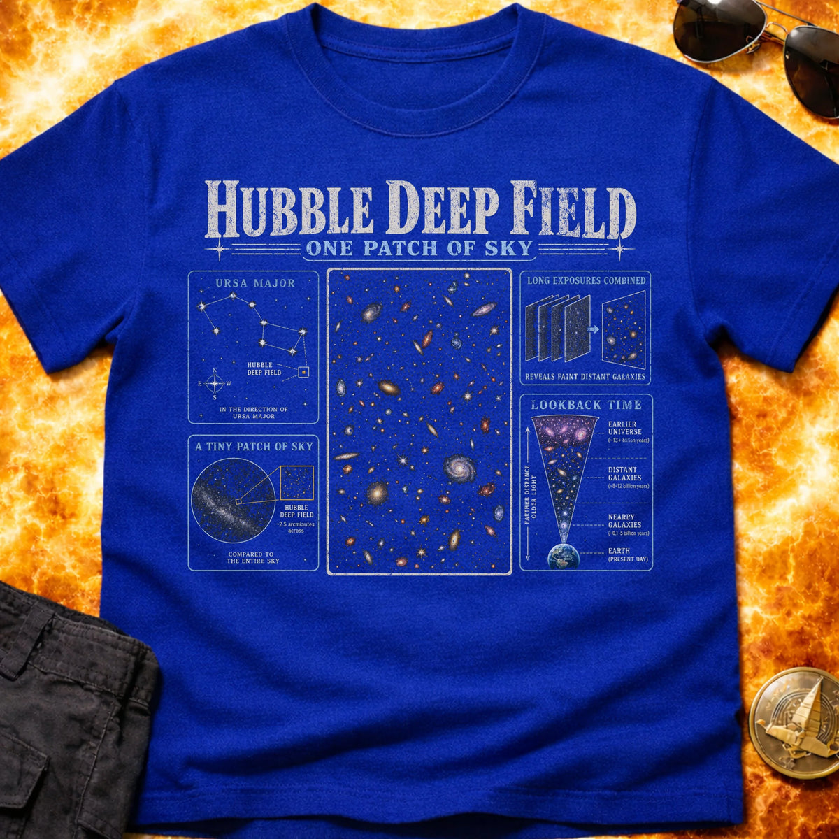 Hubble DeepField Infographic T-Shirt product image 5