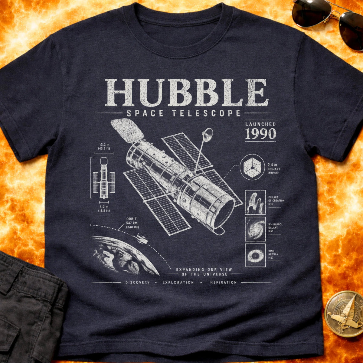 Hubble Infographic T-Shirt product image 4