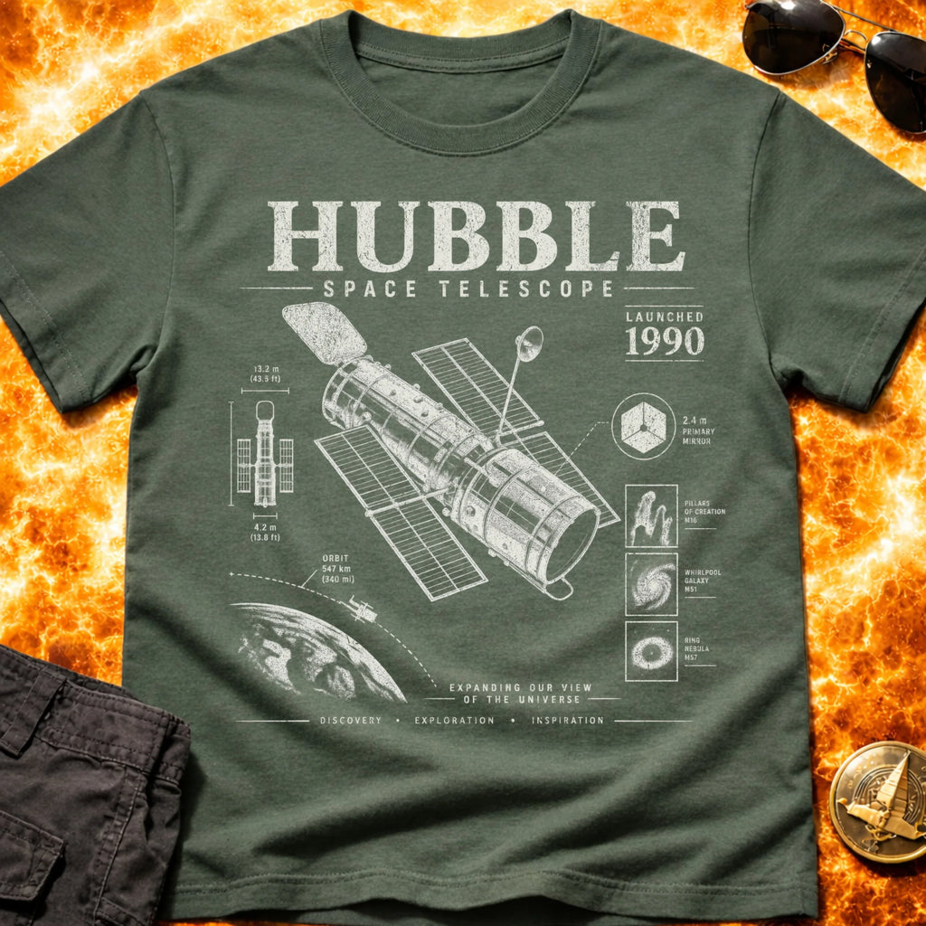Hubble Infographic T-Shirt product image 6