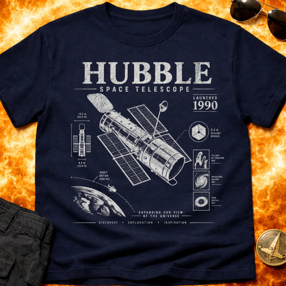 Hubble Infographic T-Shirt product image 2