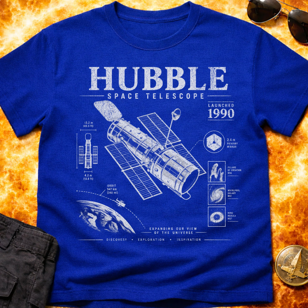 Hubble Infographic T-Shirt product image 5