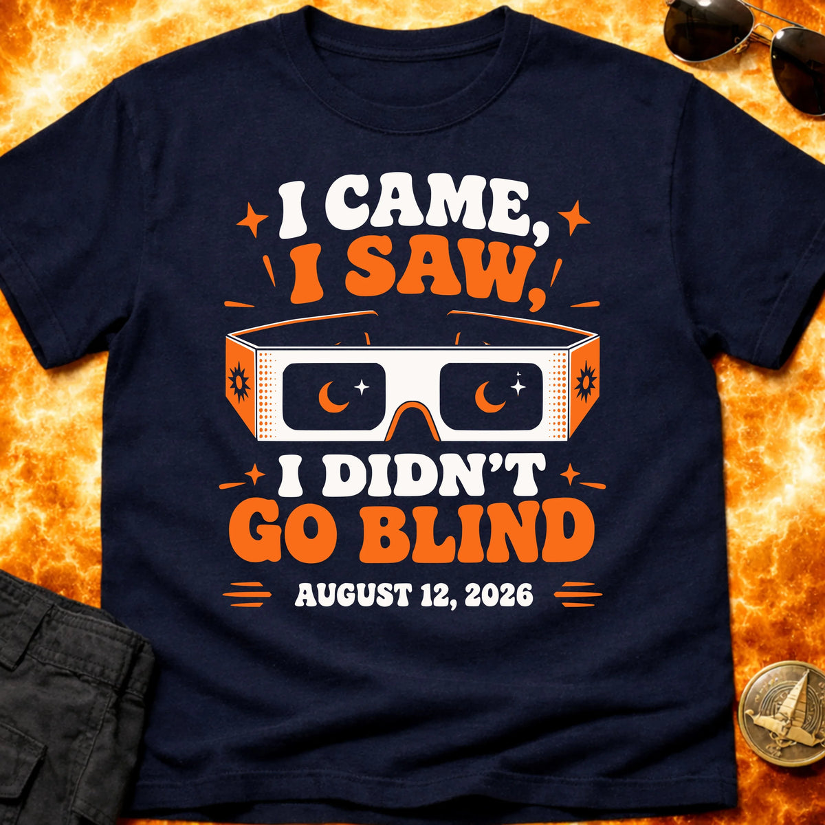 I Came I Saw Eclipse 2026 T-Shirt product image 2