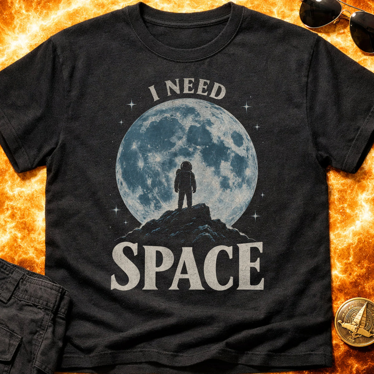 I Need Space Moon T-Shirt product image 1