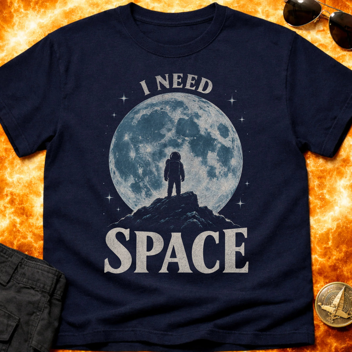 I Need Space Moon T-Shirt product image 2