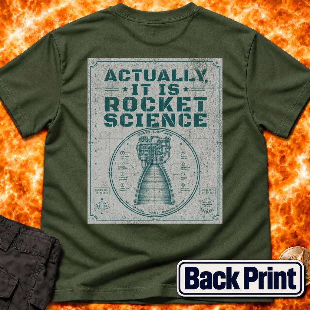 It is Rocket Science Schematic Back Print T-Shirt product image 1