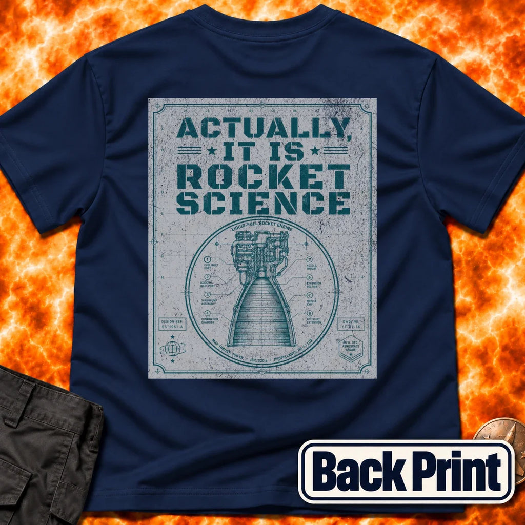 It is Rocket Science Schematic Back Print T-Shirt product image 3
