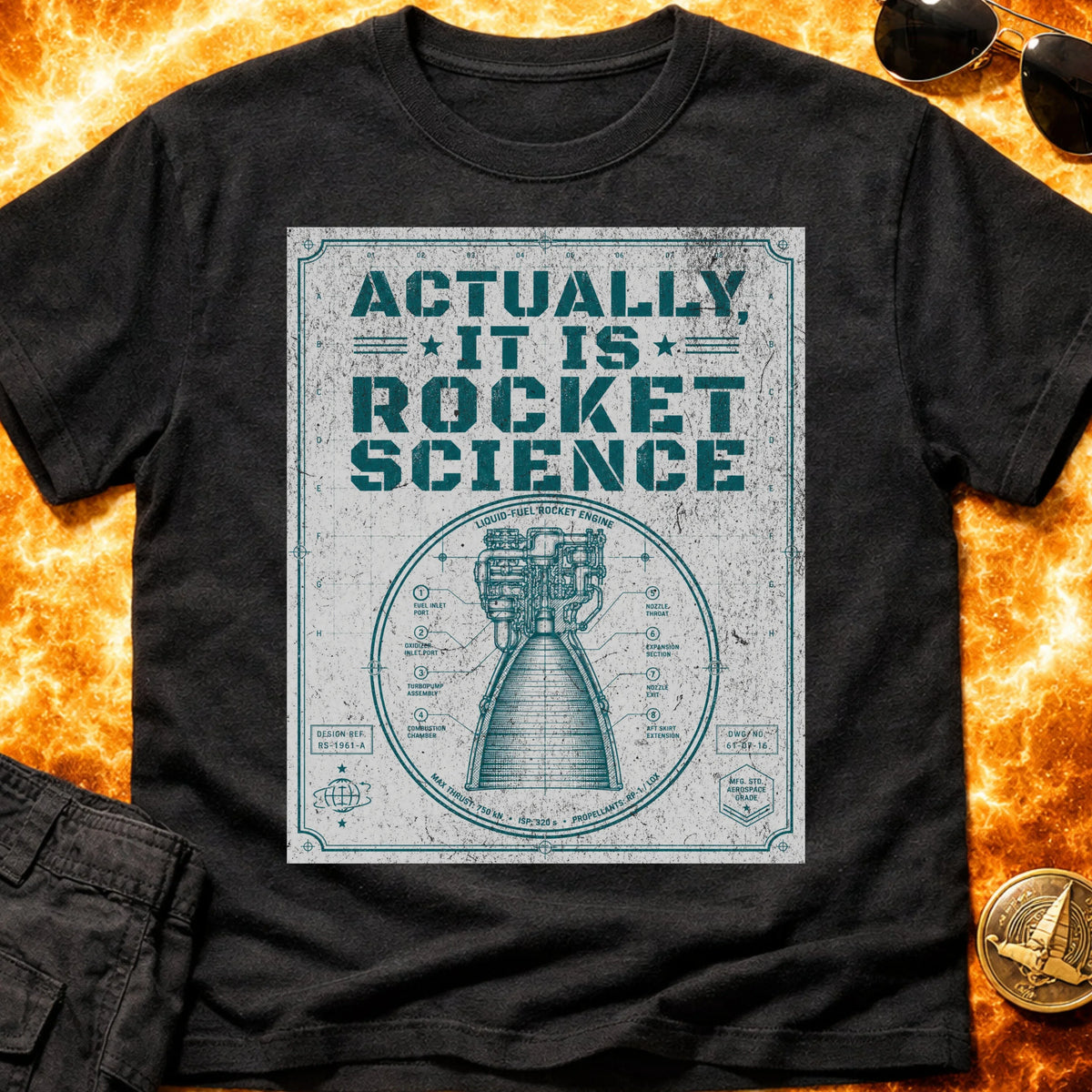 It is Rocket Science Schematic T-Shirt product image 5