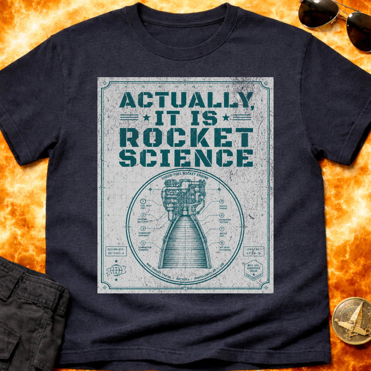 It is Rocket Science Schematic T-Shirt product image 1