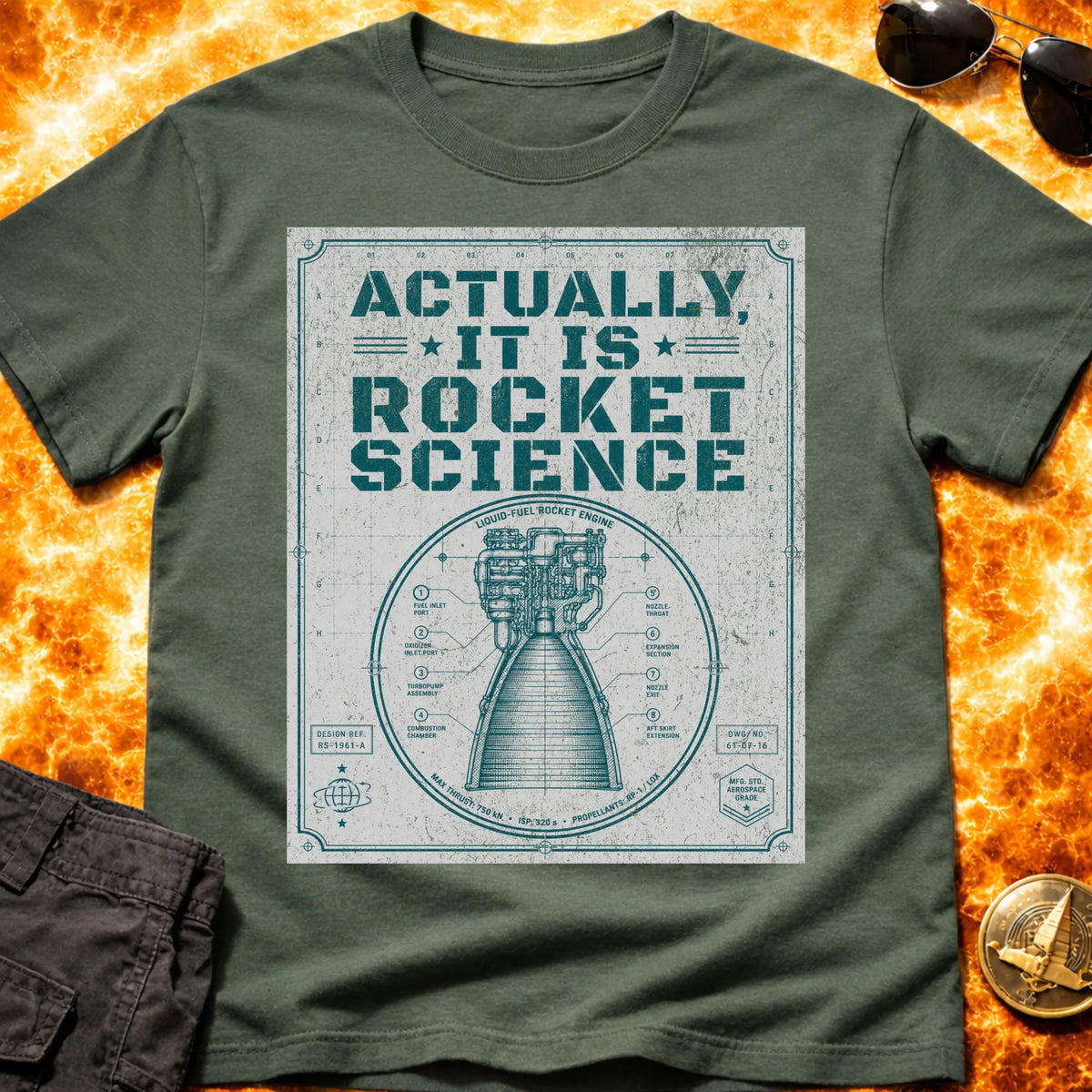 It is Rocket Science Schematic T-Shirt product image 6