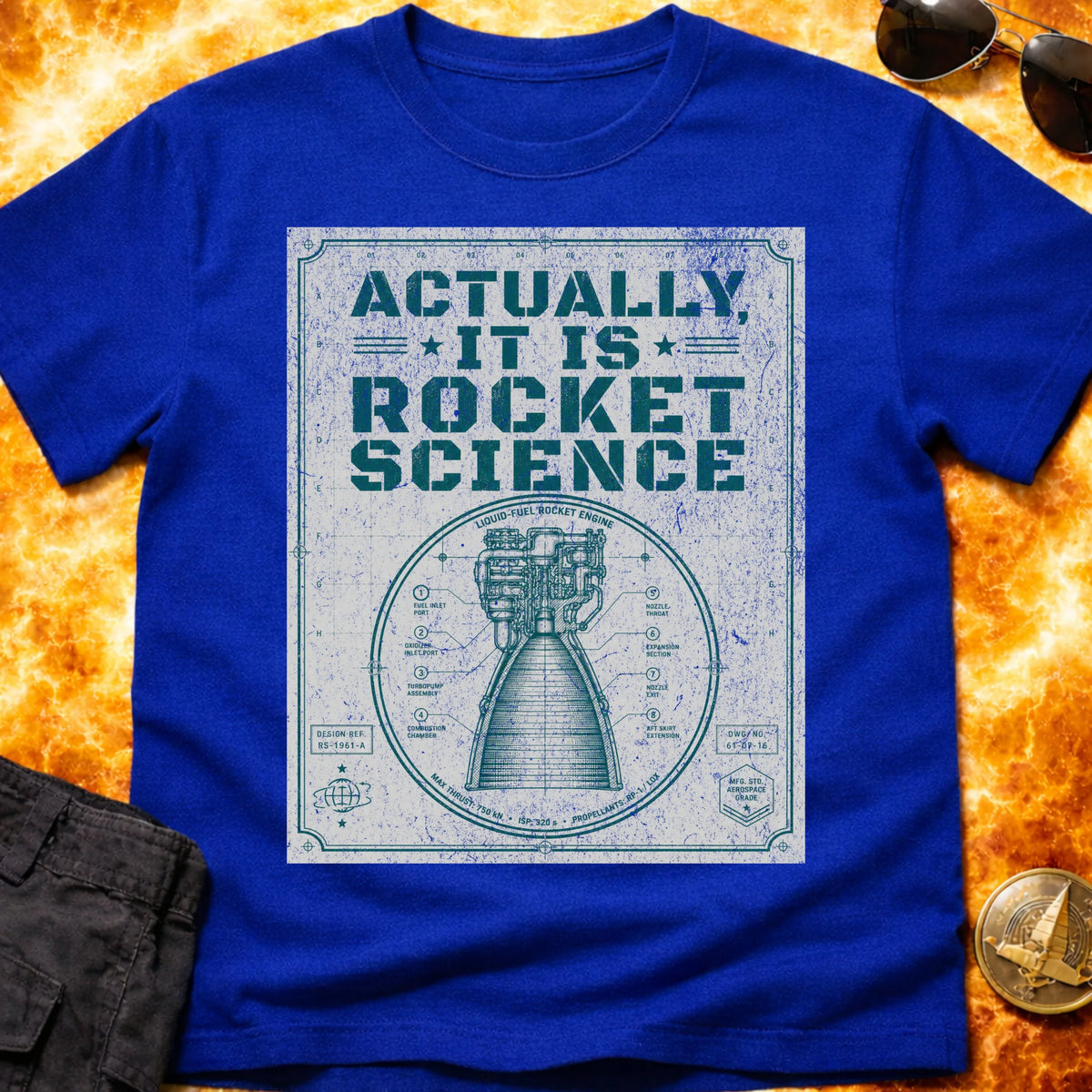 It is Rocket Science Schematic T-Shirt product image 4