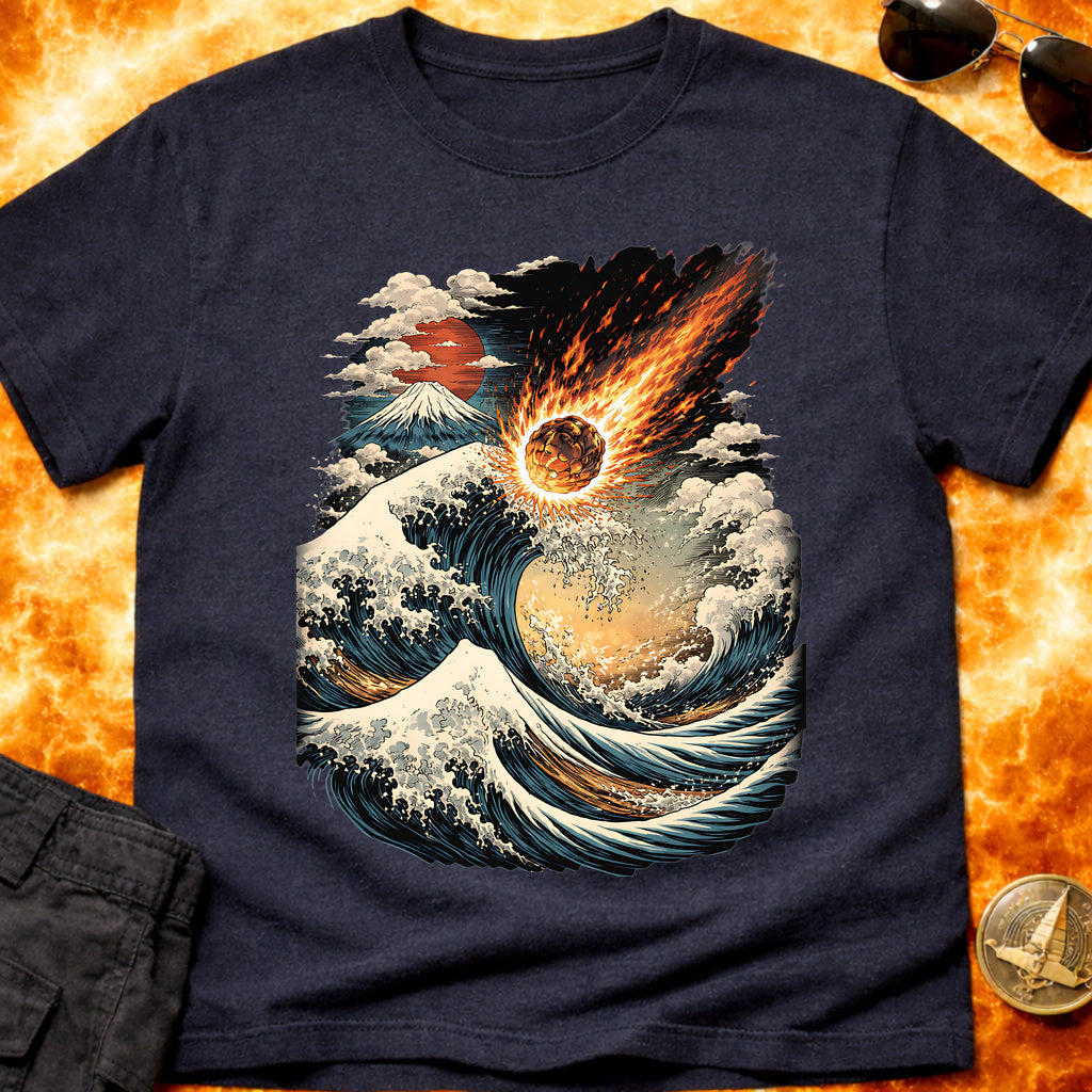 Japanese Wave Meteor Impact T-Shirt product image 3