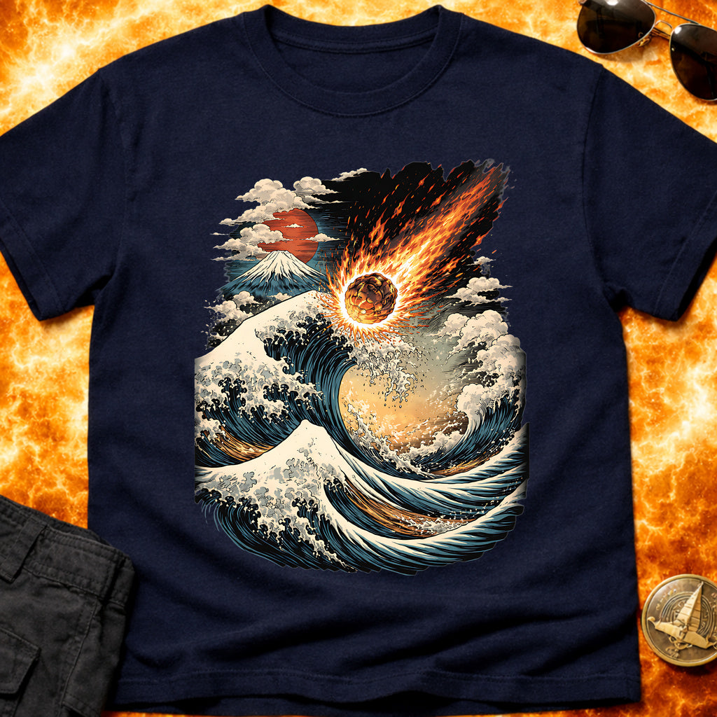 Japanese Wave Meteor Impact T-Shirt product image 1