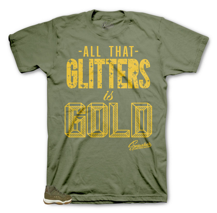 Retro 11 Olive Lux Glitters Shirt
