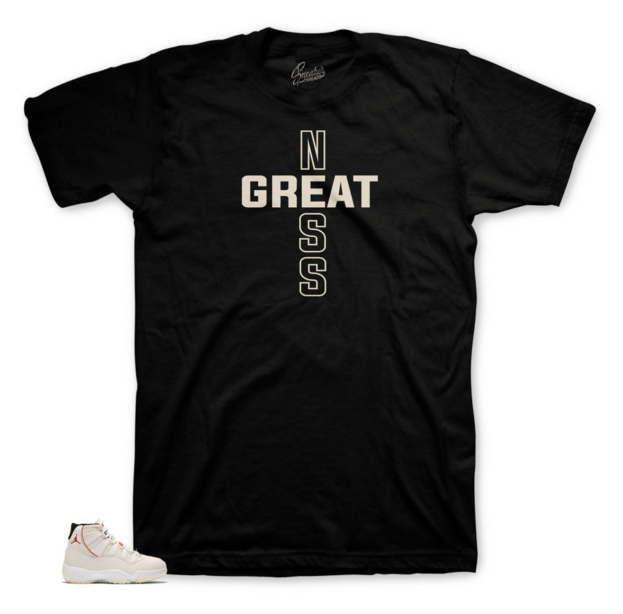 Retro 11 Platinum Tint Greatness Cross Shirt