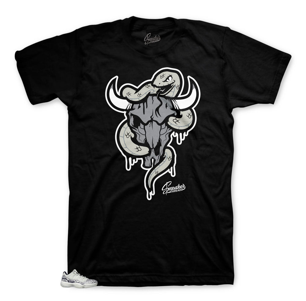 Retro 11 Snakeskin Bone Snake Bull Shirt