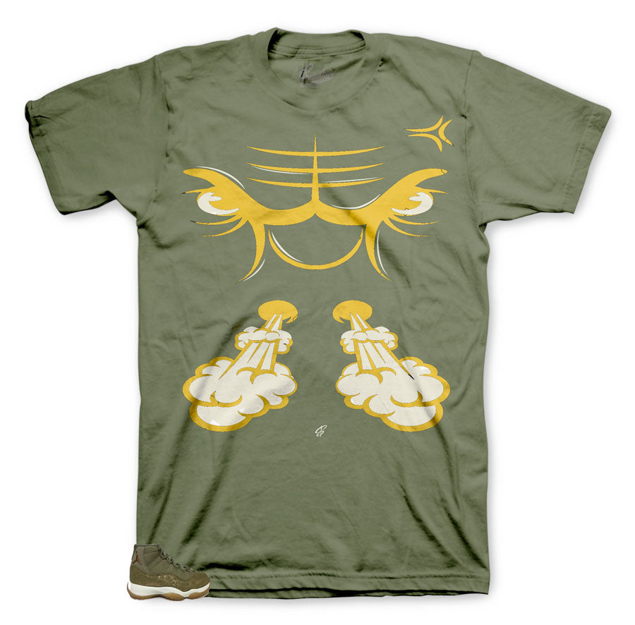 Retro 11 Olive Lux Raging Face Shirt