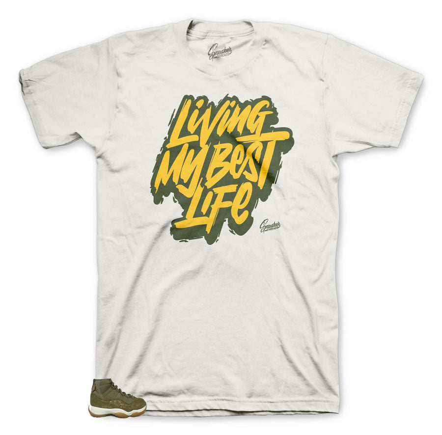Retro 11 Olive Lux Living Life Shirt