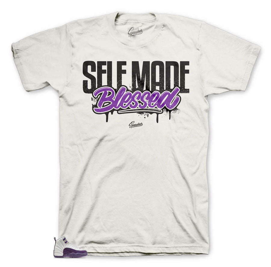 Retro 12 Pro Purple Self Made Shirt