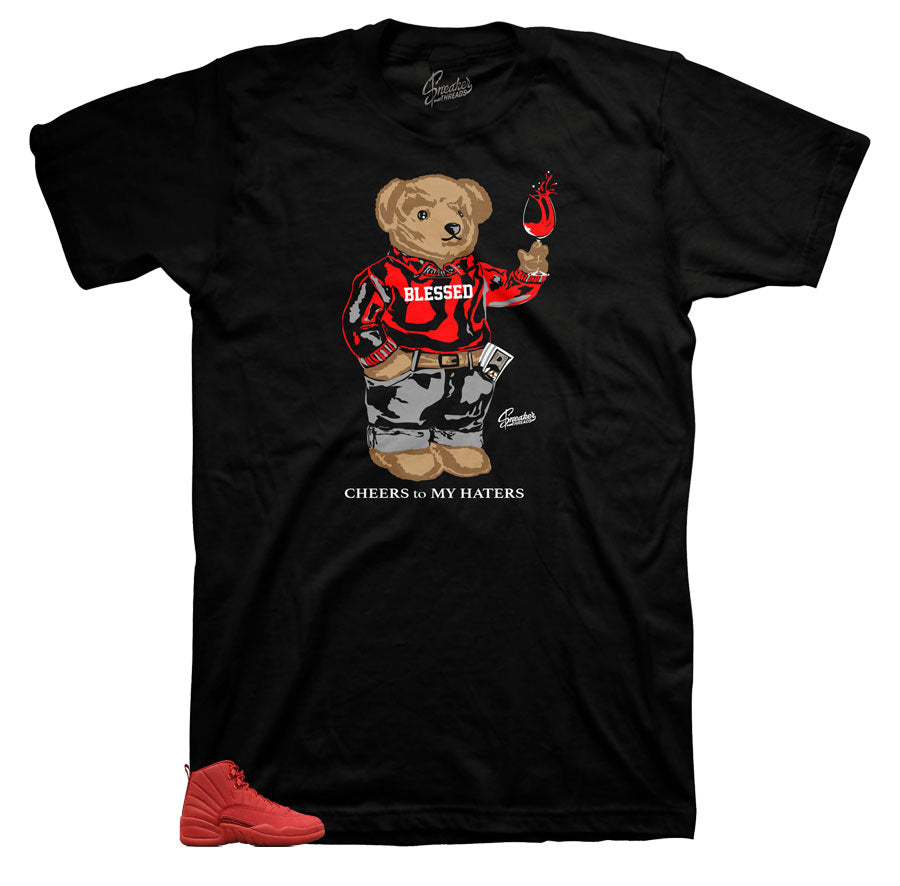 Retro 12 Gym Red Cheers Bear Shirt